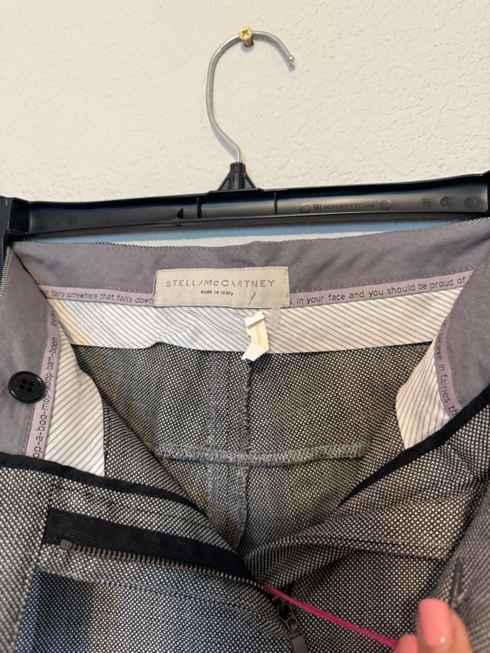 Stella McCartney | Gray Textured Dress Pants - 40 - Picture 5 of 8